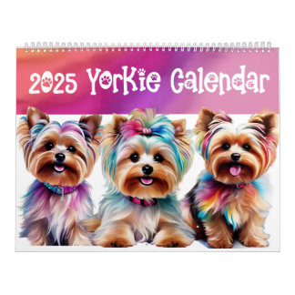 2025 Yorkshire Terrier "Yorkie" Monthly Calendar