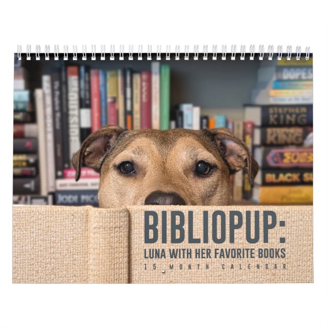 2026 15 Calendar BiblioPup: Luna & her Fave Books (Cover)