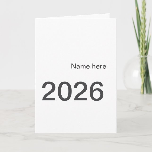 2026 2027 2028 name title here year bold letter  card (Front)