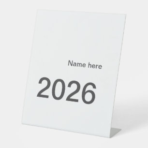 2026 2027 2028 name title here year bold letter pedestal sign