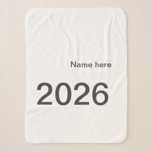 2026 2027 2028 name title here year bold letter sherpa blanket