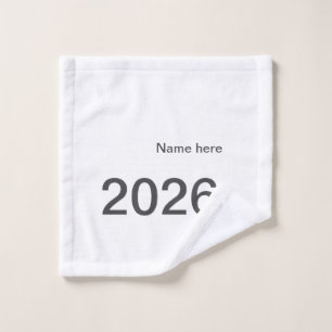 2026 2027 2028 name title here year bold letter  wash cloth