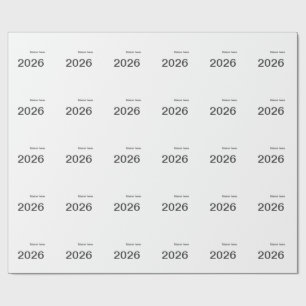 2026 2027 2028 name title here year bold letter  wrapping paper