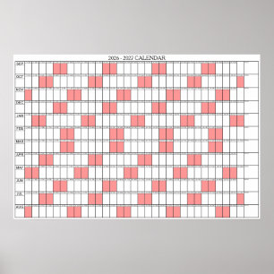 2026 - 2027 Academic Year Wall Planner Calendar Poster