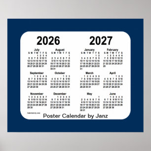 2026-2027 Police Box Blue School Calendar by Janz Poster