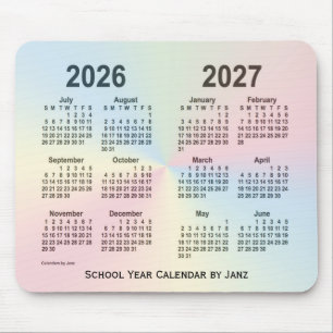 2026-2027 Rainbow Cloud School Calendar by Janz Mouse Mat
