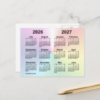 2026-2027 Rainbow Cloud School Calendar by Janz