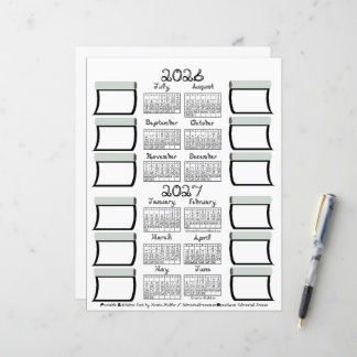 2026-2027 School Year Calendar Fabric Font & Bolts