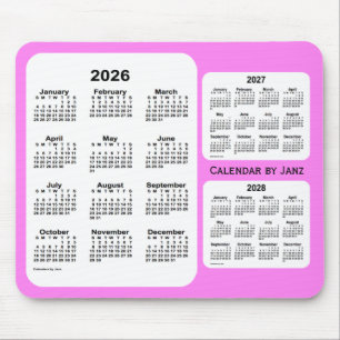 2026-2028 Violet 3 Year Calendar by Janz Mouse Mat