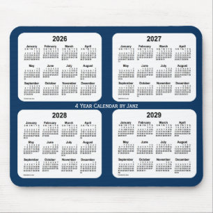 2026-2029 Police Box Blue 4 Year Calendar by Janz Mouse Mat