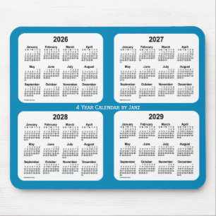 2026-2029 Steel Blue 4 Year Calendar by Janz Mouse Mat
