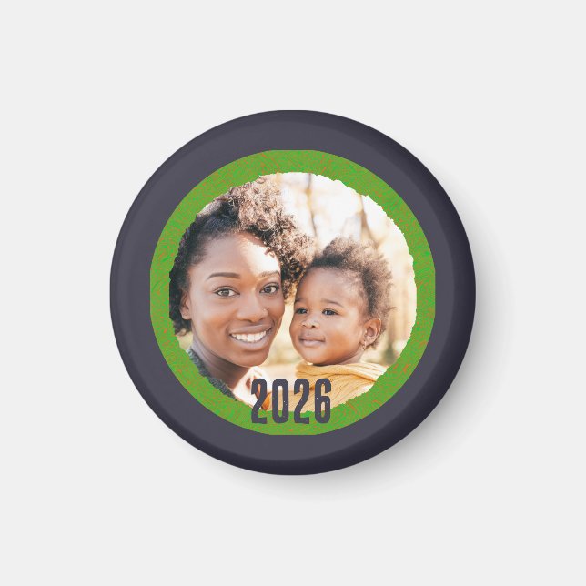 2026 Add Photo New Year Magnet (Front)