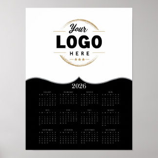 2026 Add Your Logo Full Year Wall Calendar Poster
