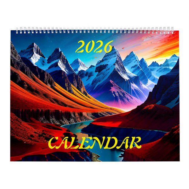 2026 Amazing Beautiful Splendour Landscapes Three Calendar (Cover)