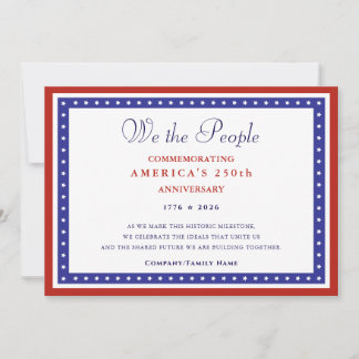 2026 America 250 Formal Patriotic US Constitution Holiday Card