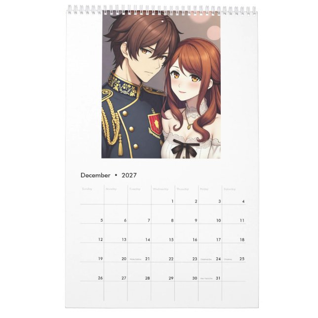 2026 Anime Calendar (Images created by Grok) (Dec 2027)