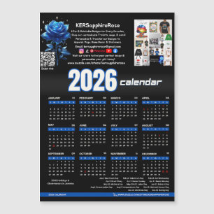 2026 Annual Calendar Card with Jamaica Holidays