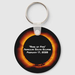 2026 Annular Ring of Fire Solar Eclipse Key Ring