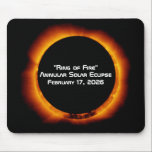 2026 Annular Ring of Fire Solar Eclipse Mouse Mat<br><div class="desc">The next major solar eclipse is the annular solar eclipse on Tuesday, February 17, 2026. It will be visible in the Southern Ocean and remote parts of Antarctica, with partial views in southern Africa and the southern tips of South America. The peak duration will occur for about 2 minutes and...</div>