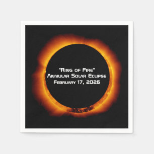 2026 Annular Ring of Fire Solar Eclipse Napkin