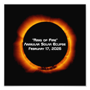 2026 Annular Ring of Fire Solar Eclipse Photo Print