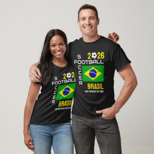 2026 ANY YEAR BRASIL BRAZIL Soccer Custom Name T-Shirt