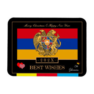 2026 Armenian Flag & Happy New Year, Armenia Magnet