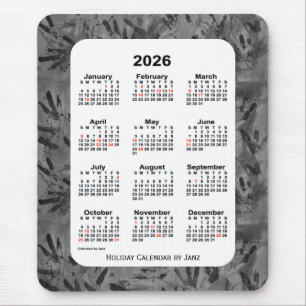 2026 Black Art Holiday Calendar by Janz Mouse Mat