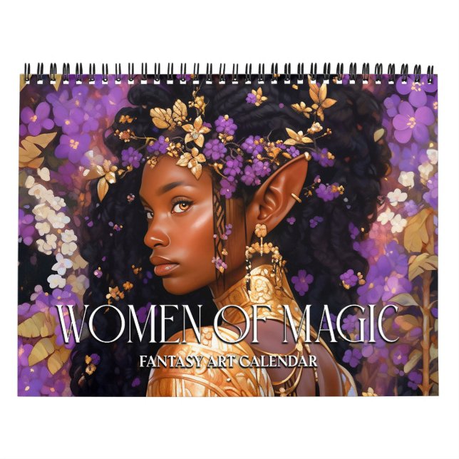 2026 Black Fantasy Art Women Of Magic Calendar (Cover)