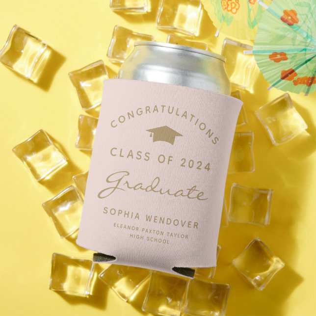 2026 Blush Gold Graduation Can Cooler (In Situ Summer)