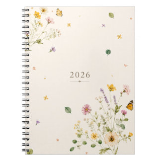 2026 Botanical Floral Spiral Notebook |
