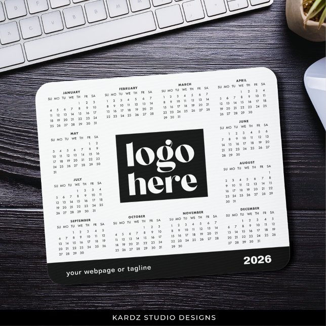 2026 Business Logo Full Year Calendar Mouse Pad (Creator Uploaded)