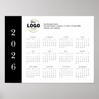 2026 Business Logo Full Year Wall Calendar Poster