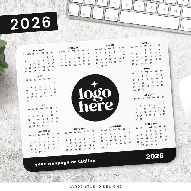 2026 Business Your Logo Here Marketing Calendar Mouse Mat (Creator Uploaded)