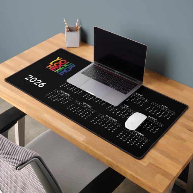 2026 Calendar Business Logo Corporate Office  Desk Mat (Office 2)