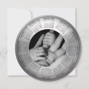 2026 Calendar Celebrating A Baby Holiday Card