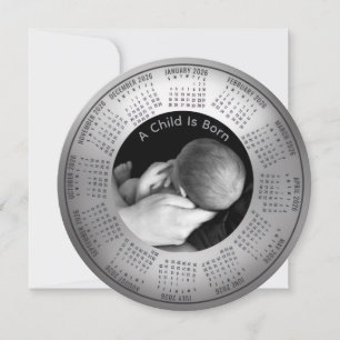 2026 Calendar Celebrating A Child Is Born Card