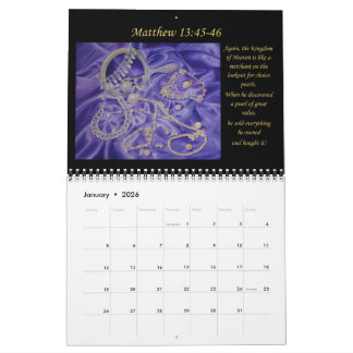 2026 Calendar Christian bible artwork