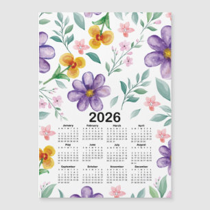 2026 Calendar Colorful Floral Botanical Garden