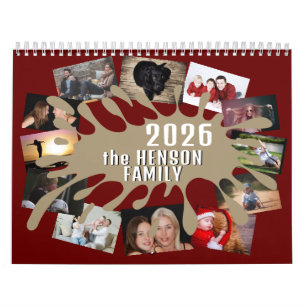 2026 Calendar Colour Splash Custom Photo Collage