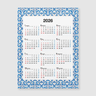 2026 Calendar Design – Unique Yearly Azulejo