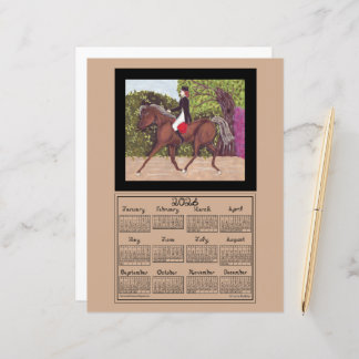 2026 Calendar Dressage Horse Sport Fabric Font