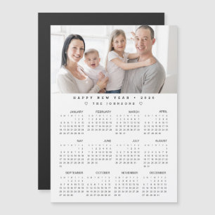 2026 Calendar Family Photo Full Year view magnetic
