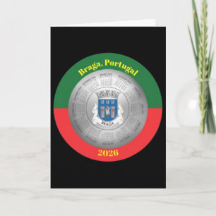 2026 Calendar Fans Silver City Crest Braga Portuga Card
