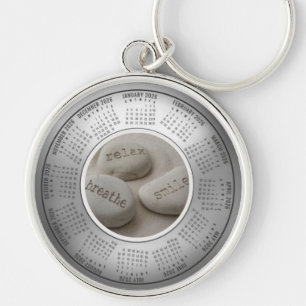 2026 Calendar Keychain Breathe Relax Smile