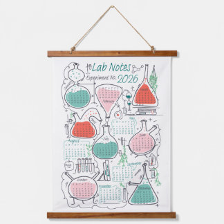 2026 Calendar Lab Notes Hanging Tapestry