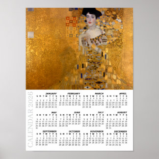 2026 Calendar, Large, Adele, Lady in Gold / Klimt Poster