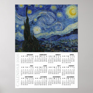 2026 Calendar, Large, Starry Night / Van Gogh Poster