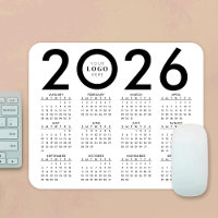 2026 Calendar Minimalist Business Logo Black White