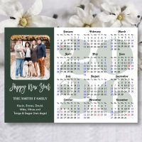 2026 Calendar Modern Sage Green Minimalist Photo